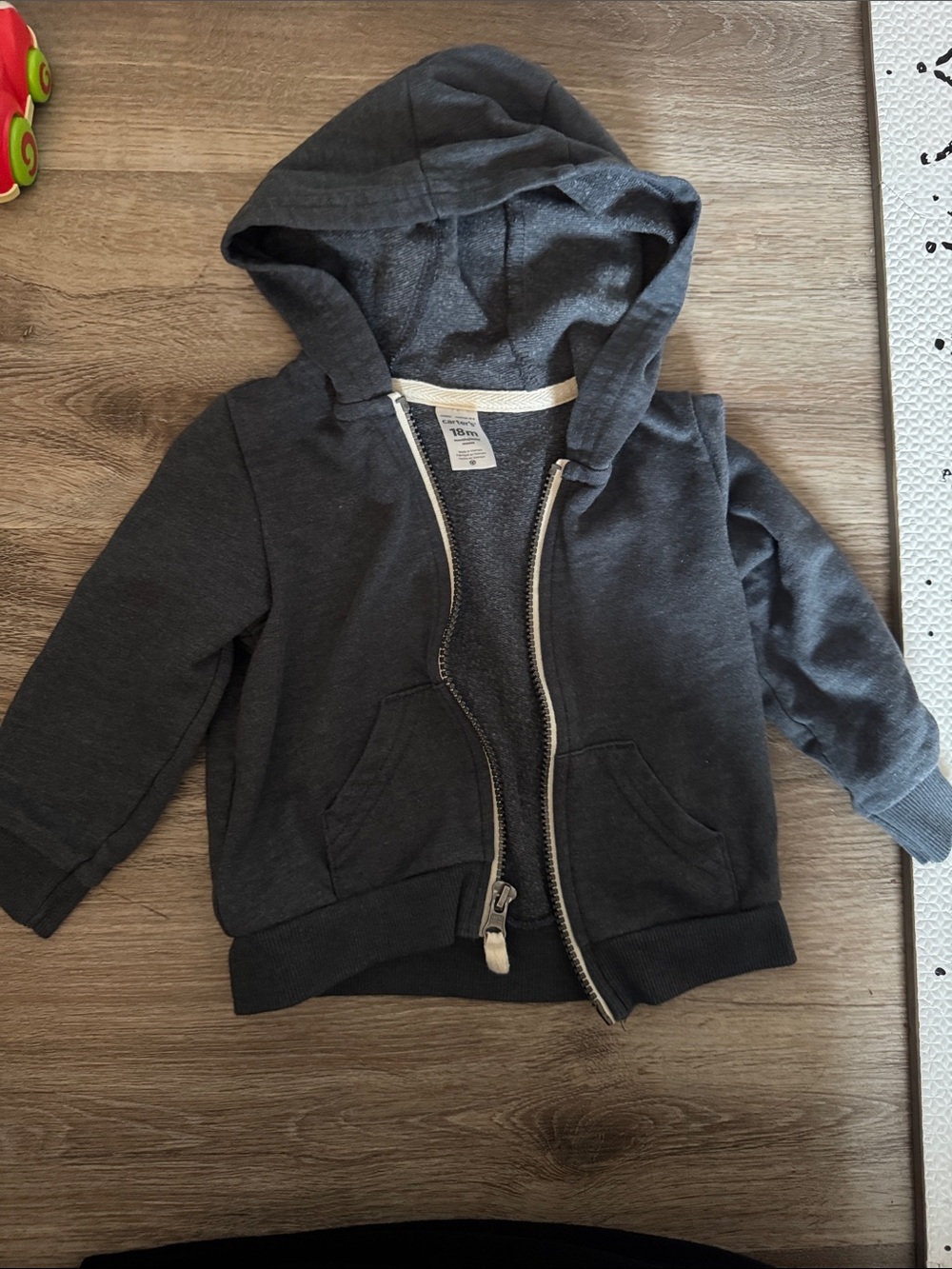Carter's Dark Charcoal Zip-Up Hoodie